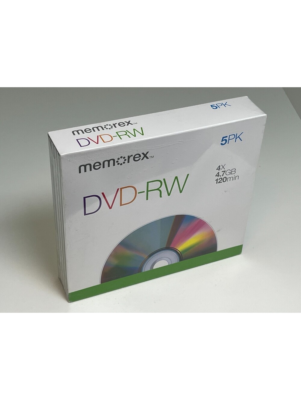 Memorex DVD-RW 5 Pack 4X 4.7GB 120min Sealed Blank Discs